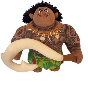 MAUI Disney Store Moana Plush Demigod Stuffed Doll Toy Fishhook Tattoos 9" Kids